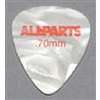 Guitar pick - white pearloid celluloid - medium - 0.070 inch thick