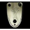 Neck plate - 3-bolt tilt for Bass - F logo - genuine Fender