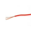 Wire - 21 AWG gauge stranded OHNO (mono crystalline) high purity, polished wire, red insulator