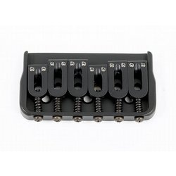 Hipshot non-tremolo bridge w rounded steel saddles 2-1/16 inch (52.4mm) string spacing