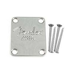 Neck plate - Corona - Am Fender bass w screws - Genuine Fender