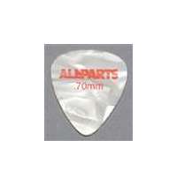 Guitar pick - white pearloid celluloid - medium - 0.070 inch thick