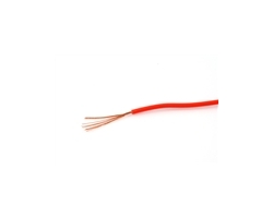 Wire - 21 AWG gauge stranded OHNO (mono crystalline) high purity, polished wire, red insulator