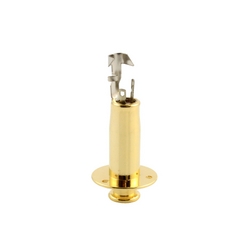 1/4 inch end pin jack - stereo - flange mount w 3 exterior screw holes
