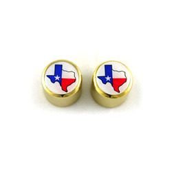 Dome knob w Texas flag  fits split shaft pots