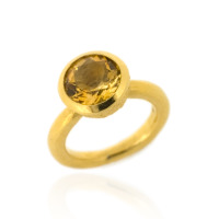 B-R04gp_ct Acorn Cup Ring, Citrine
