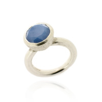 B-R04lc Acorn Cup Ring with Lavender Chalcedony