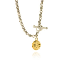 Round medium belcher chain & Gold Plated charm