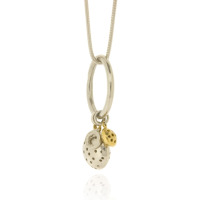 T-N09 Snake chain (1.6 mm) with threaded 22 mm diam. ring & 1 large & 1 small GP charm