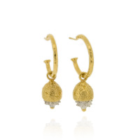 B-E42gp Hoops with gumnuts, fully Gold-Plated