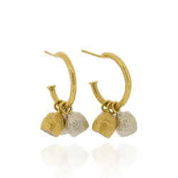 Gold plated hooks with 3 eucalyptus cups
