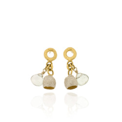 B-E50 Empty gumnut & green amethyst drops