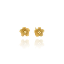 B-E10gp Mini-flower studs, fully Gold-Plated