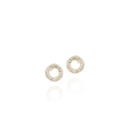 B-E31 Silver ring studs