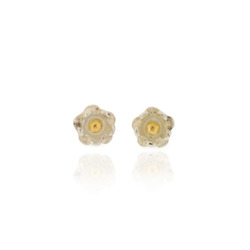 B-E09 Silver Flower studs