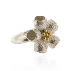 B-R01 Eucalyptus cup flower (diam. approx 23 mm) on 3 mm round band