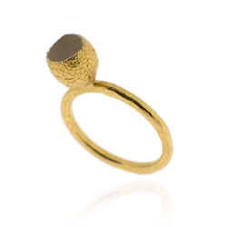 Eucalyptus Cup Ring, Gold-Plated