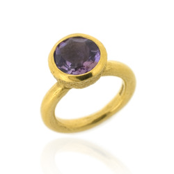 B-R04gp_am Acorn Cup Ring, Amethyst