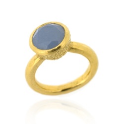 B-R04gp_lc Acorn Cup Ring, Lavender Chalcedony
