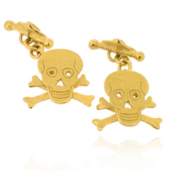 N-C16 GP Skull & Crossbones with chain & T-bar clasp