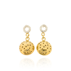 T-E15 Mini-ring drops with small charms