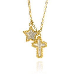 N-N03 GP Fine Belcher with Silver & GP Bobble Star & Cross