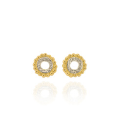N-E47 Silver & Gold-Plated Circle Studs