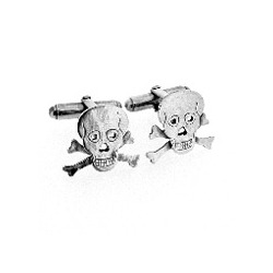 N-C05 Skull & crossbones cufflinks in Sterling Silver
