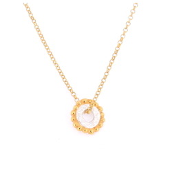N-N23 Gold Bobble Circle Pendant