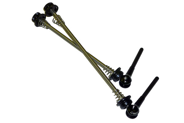 Ti Stix Ultralight Quick Release Skewers with Carbon Handle - Pair - Black