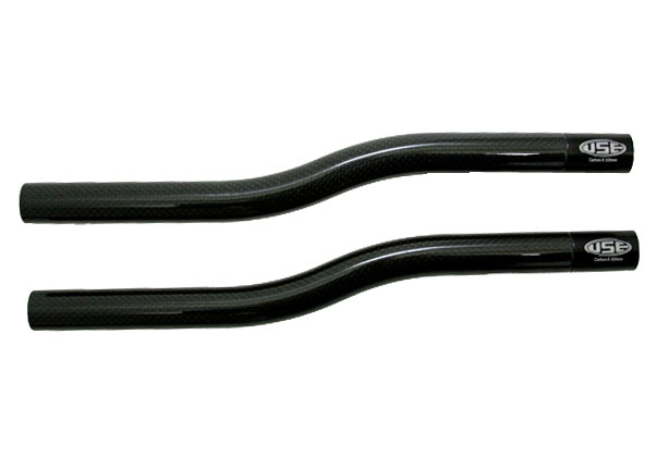 U.S.E S-Bend Tri Bar Extensions Carbon 320mm
