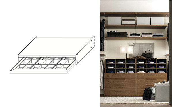 Pull-out tie racks