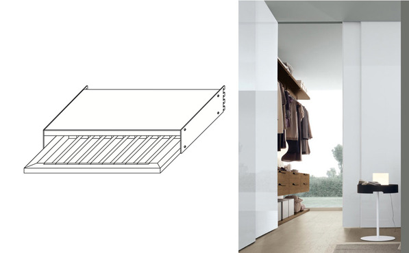 Pull-out trouser racks