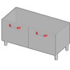 Bertos 700 Series Stand With Doors 1200