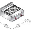 Bertos Gas Counter High Power Top 2 Burner Hob