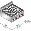 Bertos Gas Counter Top 4 Burner Hob
