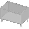 Bertos 900 Stainless Steel Stand With 3 Closed Sides