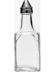 Square Vinegar Bottle, Stainless Steel Top (Box of 48)