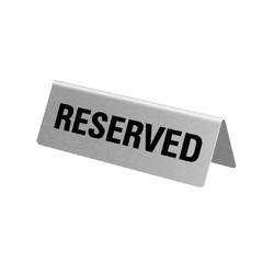 Reserved Table Signs St/St (Pack 10)