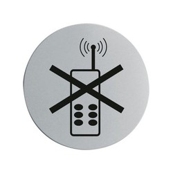 Stainless Steel No Mobile Phone Door Sign