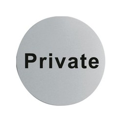 Stainless Steel Private Door Sign