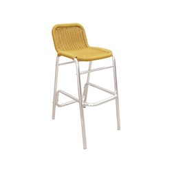 Bolero Wicker Bar Stool With Aluminium Frame (Pack 4)