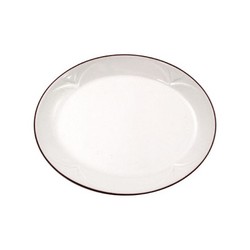 Steelite Bianco Bordeaux Oval Plate