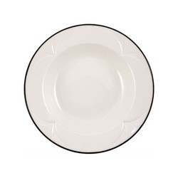 Steelite Bianco Noir Soup Plate 8.75 (Box 24)