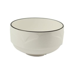 Steelite Bianco Noir Soup Cup Stacking Unhandled 10oz (Box 36)