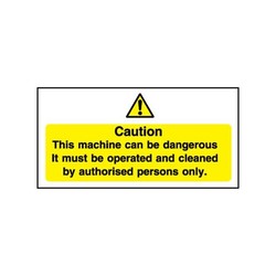 Dangerous Machine Authorised Persons Sign