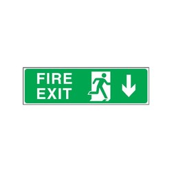 Fire Exit Sign - Arrow Down