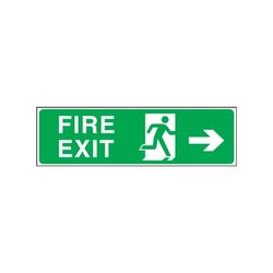 Fire Exit Sign - Arrow Right - (150mm)