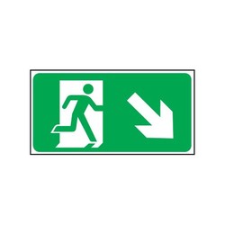 Exit Down Right Sign