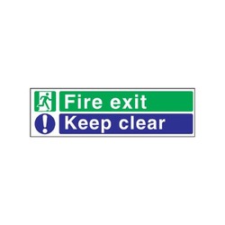 Fire Exit Keep Clear Sign